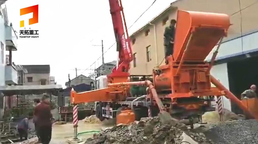 搅拌泵车，底盘上装充分融合